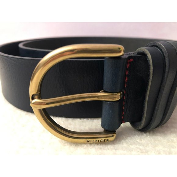 Tommy Hilfiger Dark Blue Belt Handcrafted 45" - Picture 3 of 4